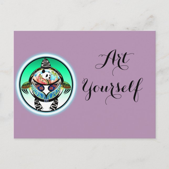 Turtle Panda Postkarte (Vorderseite)