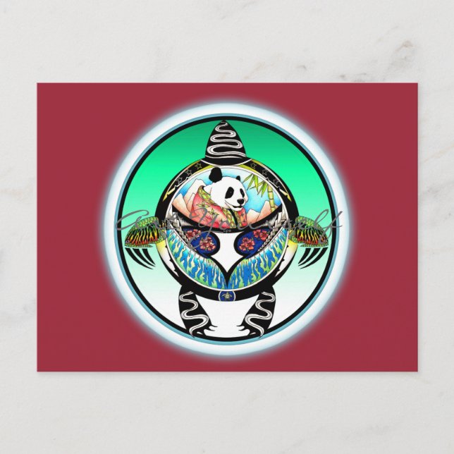 Turtle Panda Postkarte (Vorderseite)