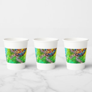 Turtle Paper Cups Pappbecher