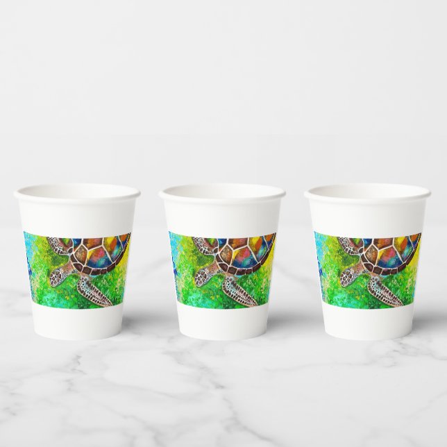 Turtle Paper Cups Pappbecher (Multi)