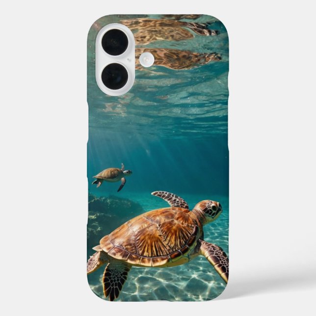 Turtle Parade iPhone 16 Hülle (Rückseite)
