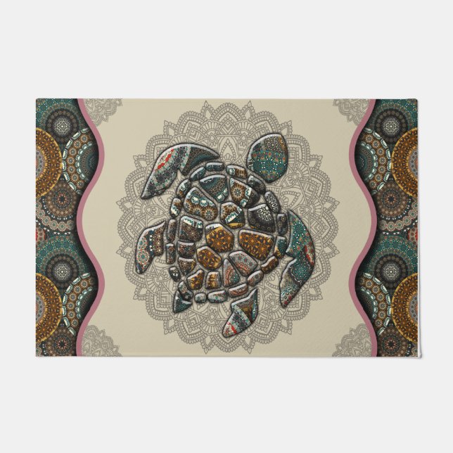  Turtle Pattern Doormats, Turtle Lover Rugs Fußmatte (Vorderseite)
