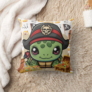 Turtle Pirate Geld Kissen