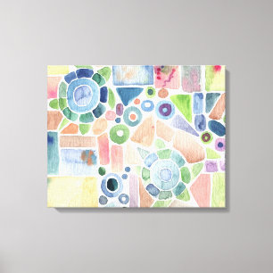 Turtle Pond Aquarelle peinture sur toile