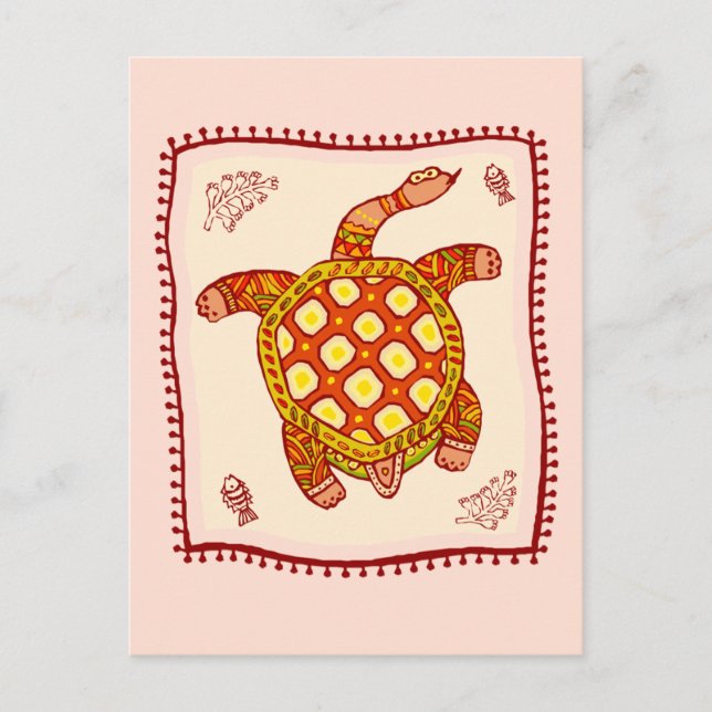 Turtle Quilt Postkarte (Vorderseite)
