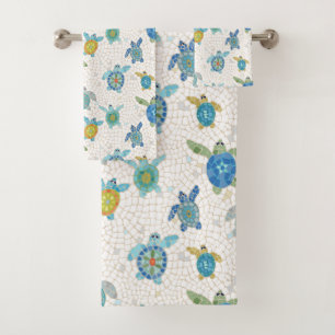 Turtle Race Mosaik Handtuch Set