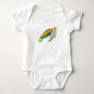 Turtle Rainbow Baby Strampler