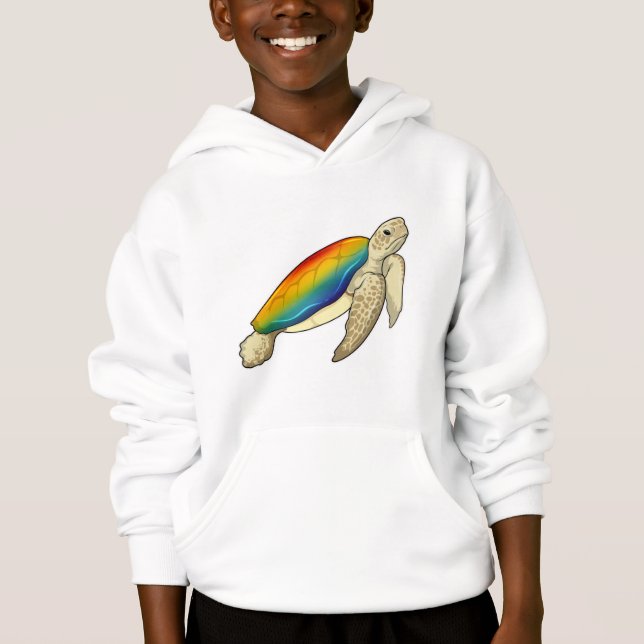 Turtle Rainbow Hoodie (Vorderseite)