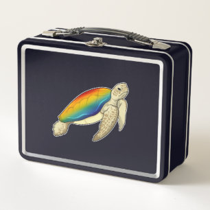 Turtle Rainbow Metall Brotdose