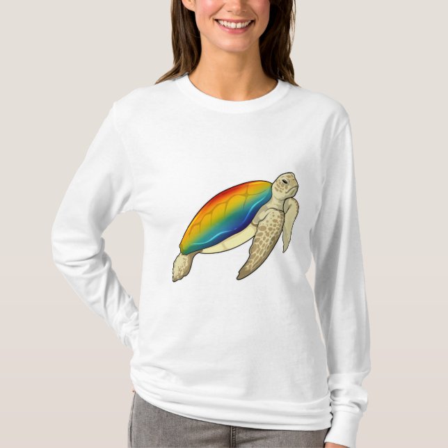 Turtle Rainbow T-Shirt (Vorderseite)
