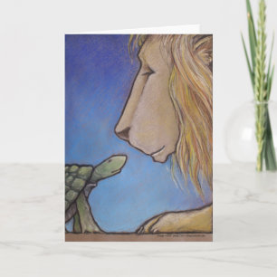 turtle regards lion karte