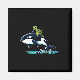 Turtle-Reitender Orca-Kostüm Meerestielliebhaber K Magnet