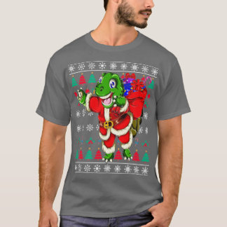 Turtle Santa Claus Xmas Ugge Weihnachten T-Shirt
