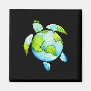 Turtle Sea Turtle Planet April 22 Earth Day Rett T Magnet