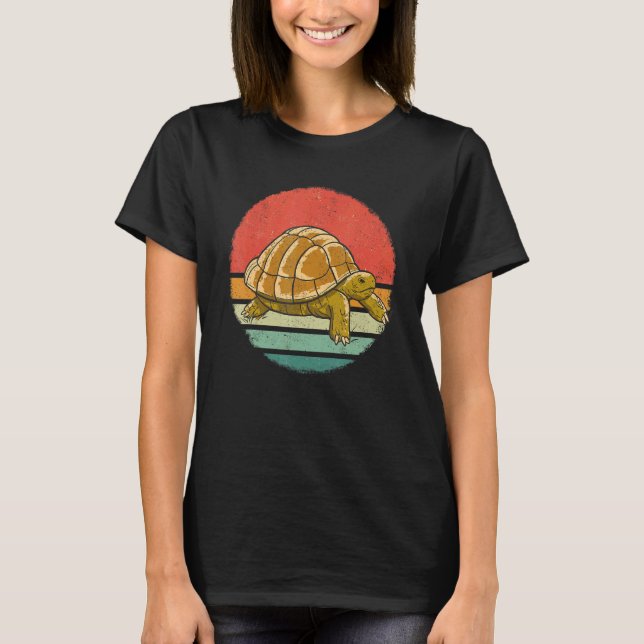 Turtle Sea Turtle Tortoise Retro Sunset T-Shirt (Vorderseite)