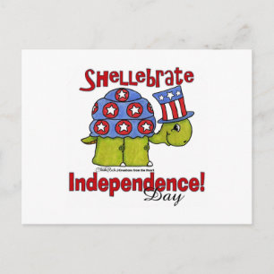 Turtle Shellebrate Unabhängigkeitstag! Postkarte