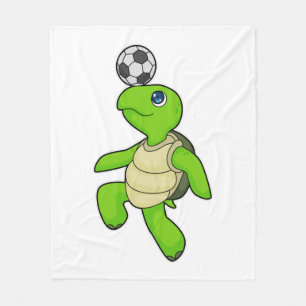 Turtle Soccer Player Soccer Fleecedecke
