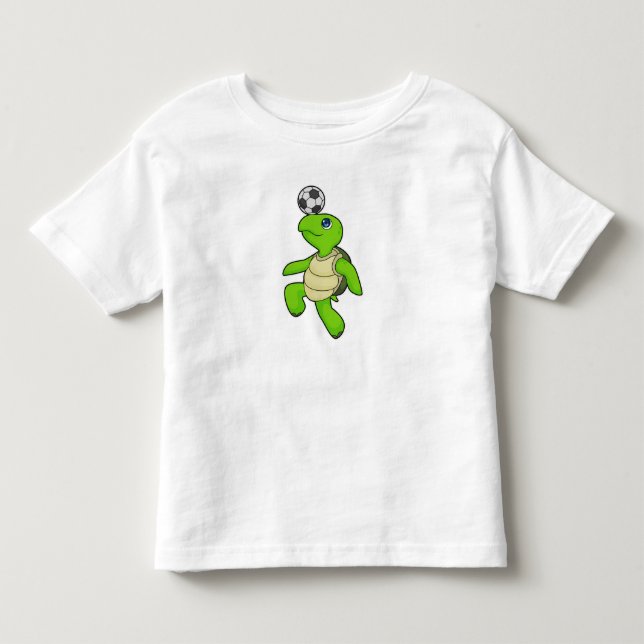 Turtle Soccer Player Soccer Kleinkind T-shirt (Vorderseite)