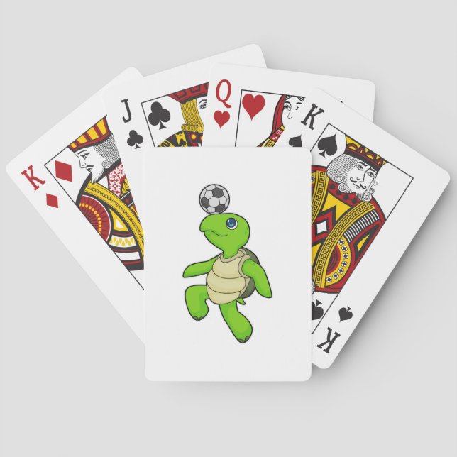 Turtle Soccer Player Soccer Spielkarten (Rückseite)