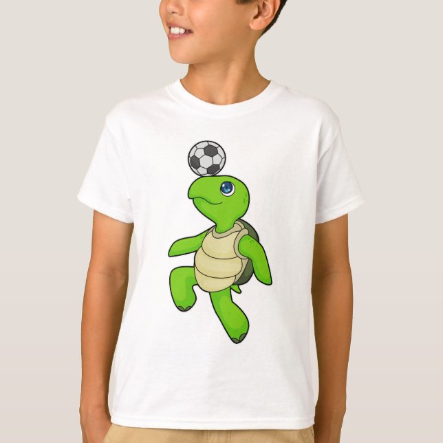 Turtle Soccer Player Soccer T-Shirt (Vorderseite)