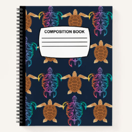 Turtle Spiralkomposition Notebook Notizbuch