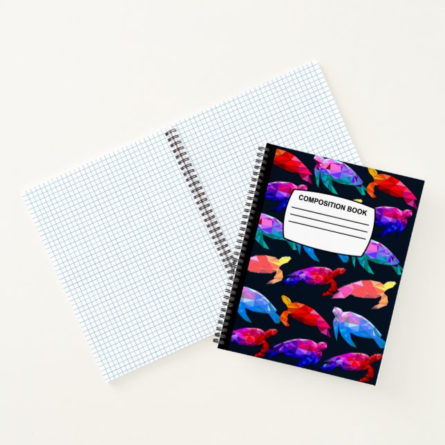 Turtle Spiralkomposition Notebook Notizbuch (Innenseite)