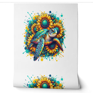 Turtle Sunflower Tapete