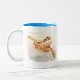Turtle-Tasse Zweifarbige Tasse