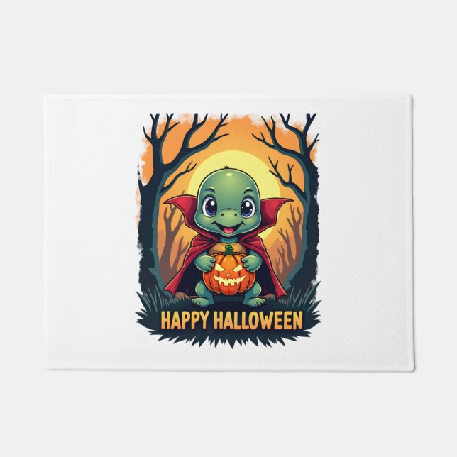 Turtle Tortoise Boo Vampire Trick oder Treat Hallo Fußmatte (Vorderseite)