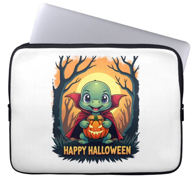Turtle Tortoise Boo Vampire Trick oder Treat Hallo Laptopschutzhülle (Vorderseite)