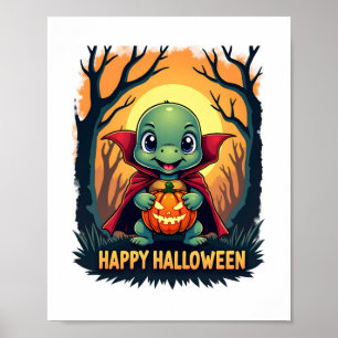 Turtle Tortoise Boo Vampire Trick oder Treat Hallo Poster