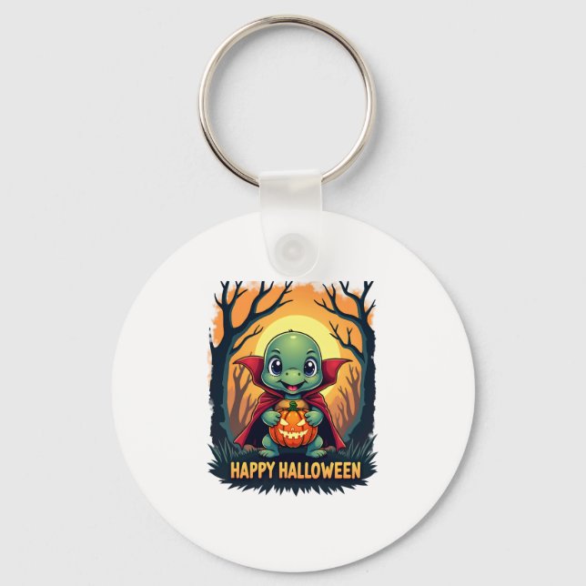 Turtle Tortoise Boo Vampire Trick oder Treat Hallo Schlüsselanhänger (Vorderseite)