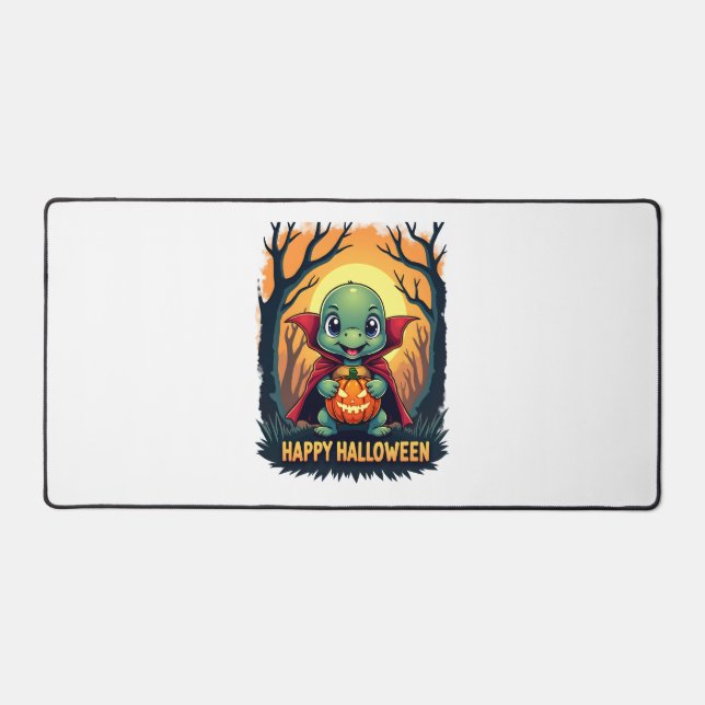 Turtle Tortoise Boo Vampire Trick oder Treat Hallo Schreibtischunterlage (Vorderseite)