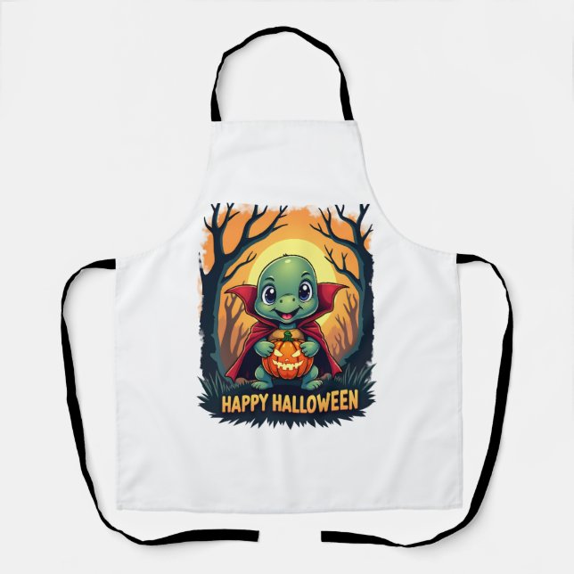 Turtle Tortoise Boo Vampire Trick oder Treat Hallo Schürze (Vorderseite)