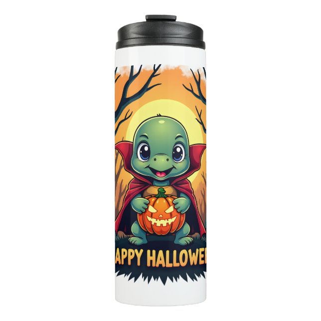 Turtle Tortoise Boo Vampire Trick oder Treat Hallo Thermosbecher (Vorderseite)