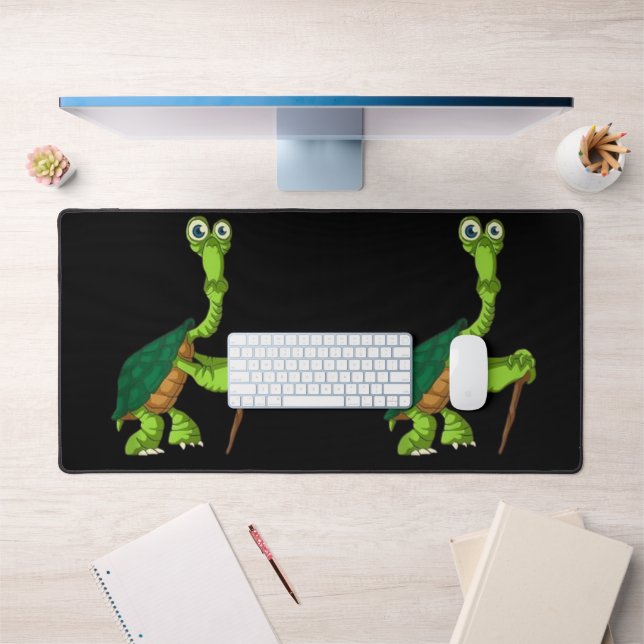 Turtle Tortoise Remüde Funny Stehend Turtle Reti Schreibtischunterlage (Büro 1)