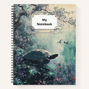 Turtle Tranquility Blossom Notizbuch