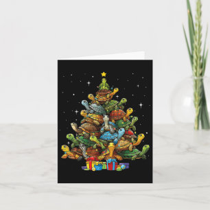 Turtle Tree Christmas Tree Adorable Turtle Christm Karte