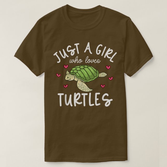 Turtle Tshirt, Funny Turtle Lover Tshirt, Mädchen  T-Shirt (Design vorne)