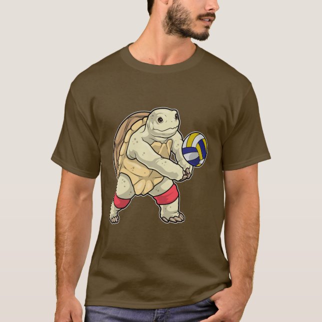 Turtle Volleyball-Spieler Volleyball T-Shirt (Vorderseite)