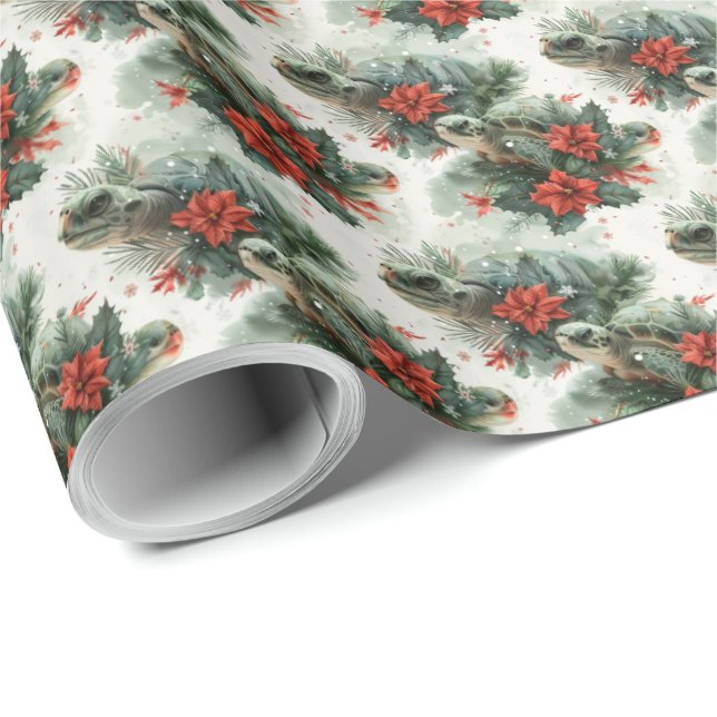 Turtle Weihnachtsgeschenk Wrap Wrapping Papier Fei Geschenkpapier (Rolleneckpunkt)