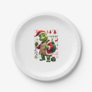 Turtle Xmas Lights Ugly Santa Turtle Christmas Tan Pappteller