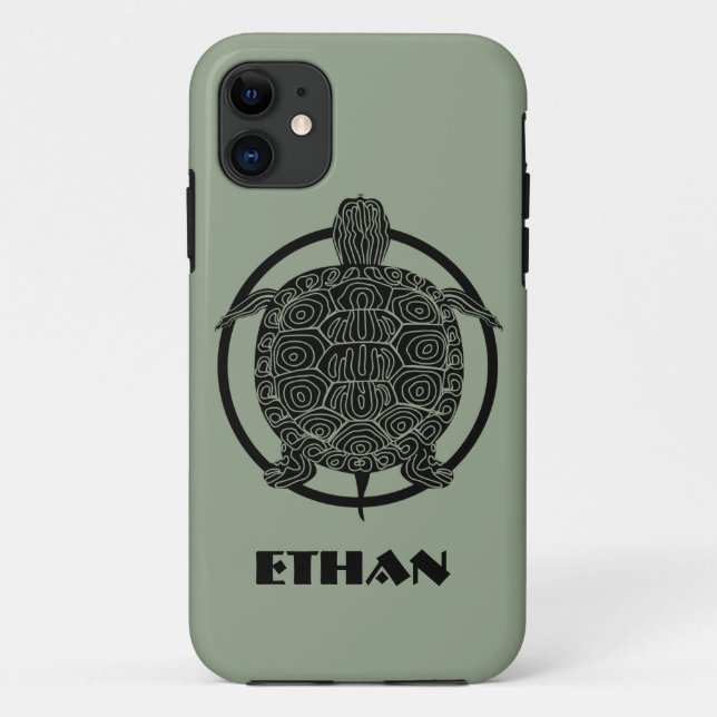 Turtle Zeichn - Wildlife Circle Series Case-Mate iPhone Hülle (Rückseite)