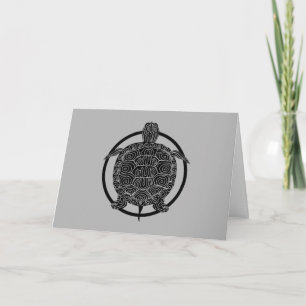 Turtle Zeichn - Wildlife Circle Series Karte