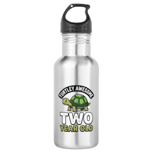 Turtle Zwei Jahre alte Geburtstags Vintage Gravur  Edelstahlflasche