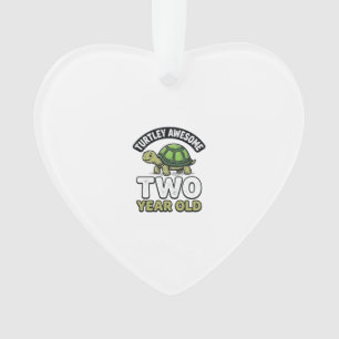 Turtle Zwei Jahre alte Geburtstags Vintage Gravur  Ornament