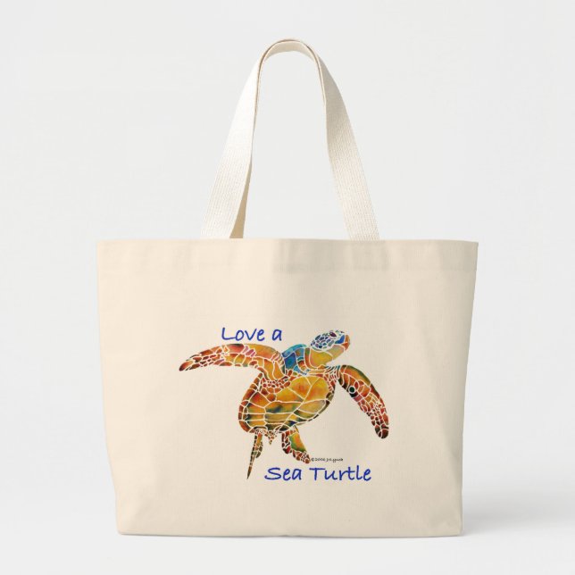 TurtleLove Jumbo Stoffbeutel (Vorne)
