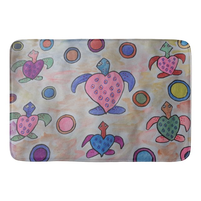 Turtles & Circles Badematte (Vorderseite)