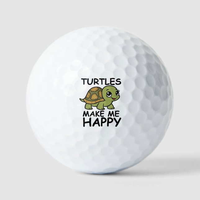 Turtles Make Me Happy Golfball (Vorderseite)