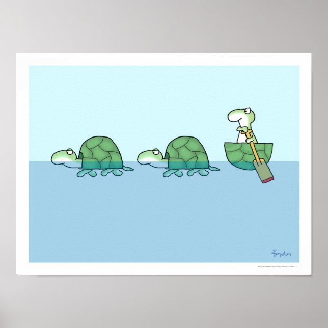 TURTLES PADDLING Poster von Sandra Boynton (Vorne)